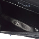 CHANEL 1996-1997 Double Side Classic Flap Medium SHW Black Jersey