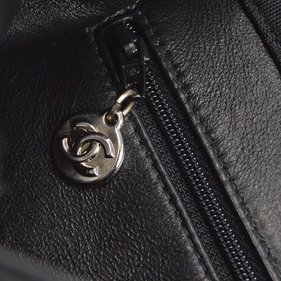 CHANEL 1996-1997 Double Side Classic Flap Medium SHW Black Jersey