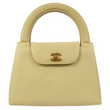 CHANEL 1998 Handbag Ivory Caviar