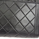 CHANEL Classic Flap Double Chain Shoulder Bag Black Lambskin