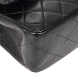 CHANEL 2000-2001 Classic Double Flap Medium Black Lambskin