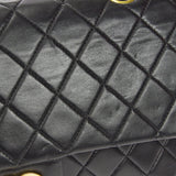 CHANEL 2000-2001 Classic Double Flap Medium Black Lambskin