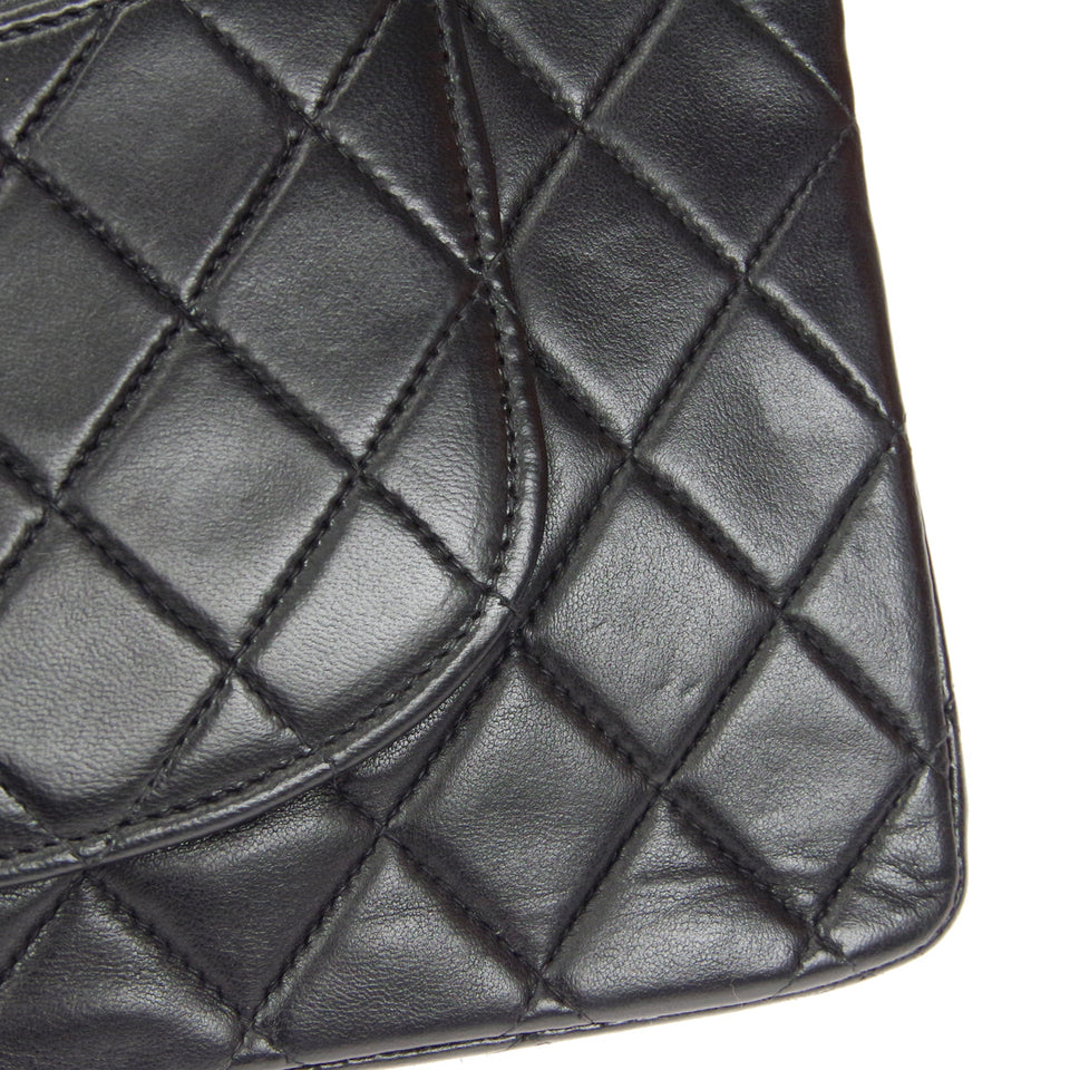 CHANEL 2000-2001 Classic Double Flap Medium Black Lambskin