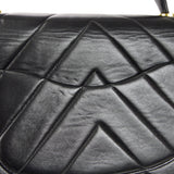 CHANEL 1994-1996 Chevron Handbag Black Lambskin