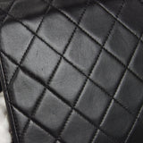 CHANEL 1996-1997 CC Pushlock Half Flap Medium Black Lambskin