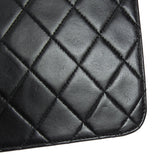 CHANEL 1996-1997 CC Pushlock Half Flap Medium Black Lambskin