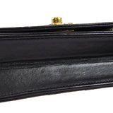 CHANEL Full Flap Chain Shoulder Bag Black Lambskin