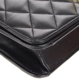 CHANEL Full Flap Chain Shoulder Bag Black Lambskin