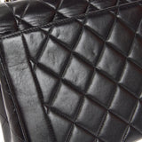 CHANEL 1994-1996 Border Flap Small Black Lambskin