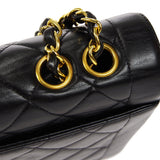 CHANEL 1994-1996 Border Flap Small Black Lambskin