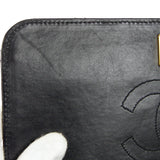 CHANEL 1997-1999 Pushlock Full Flap Small Black Lambskin