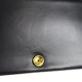 CHANEL 1997-1999 Pushlock Full Flap Small Black Lambskin