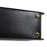 CHANEL 1989-1991 Trapezoid Flap Small & Pouch Set Black Lambskin