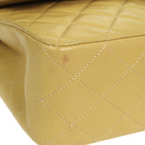 CHANEL 2000-2001 Classic Double Flap Medium Beige Lambskin