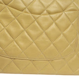 CHANEL 2000-2001 Classic Double Flap Medium Beige Lambskin