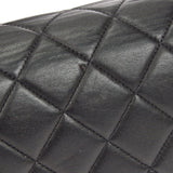 CHANEL Classic Both Side Flap Medium Handbag Black Lambskin
