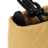CHANEL Cambon Ligne Hand Tote Bag Beige Calfskin