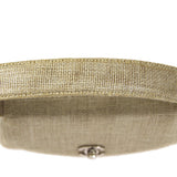 CHANEL 1997-1999 Round Flap Handbag SHW Beige Canvas