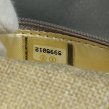 CHANEL 1997-1999 Round Flap Handbag SHW Beige Canvas