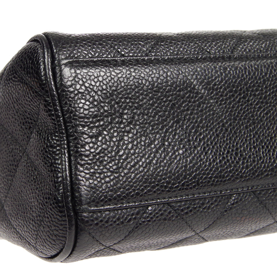 CHANEL 1993-1996 Camera Bag Medium Black Caviar