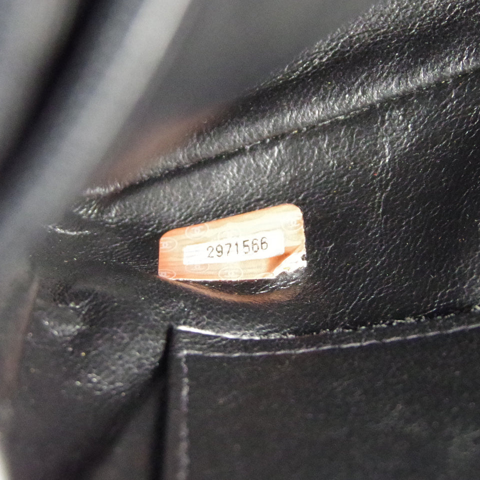 CHANEL 1991-1994 Pocket Camera Bag Large Black Caviar