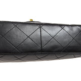 CHANEL 1996-1997 Border Flap Medium Black Lambskin