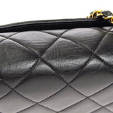 CHANEL 1996-1997 Border Flap Medium Black Lambskin