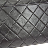 CHANEL 1996-1997 Border Flap Medium Black Lambskin