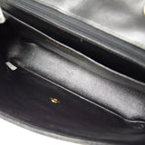 CHANEL 1996-1997 Border Flap Medium Black Lambskin