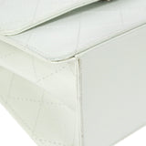 CHANEL 1998 Flap Shoulder Bag Small White Calfskin