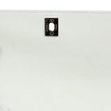 CHANEL 1998 Flap Shoulder Bag Small White Calfskin