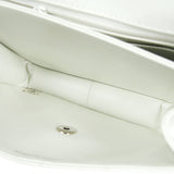 CHANEL 1998 Flap Shoulder Bag Small White Calfskin