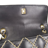 CHANEL 2000-2001 Wild Stitch Straight Flap Medium Black Calf