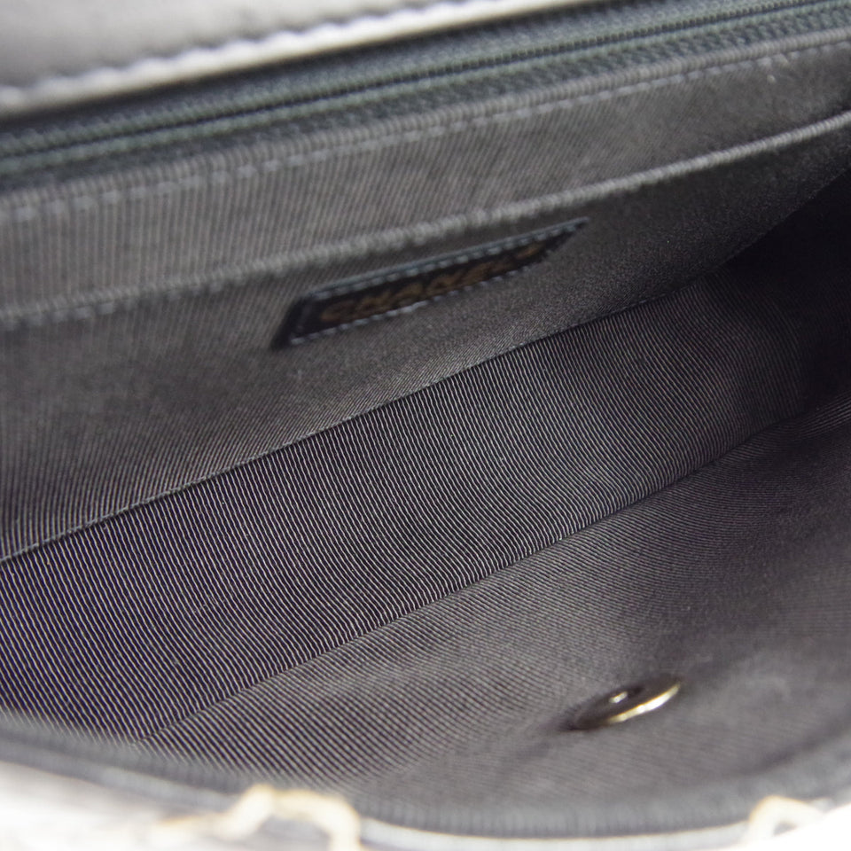 CHANEL 2000-2001 Wild Stitch Straight Flap Medium Black Calf
