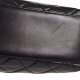 CHANEL Braided Shoulder Bag Black Lambskin