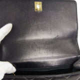 CHANEL Braided Shoulder Bag Black Lambskin
