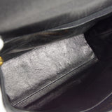 CHANEL Braided Shoulder Bag Black Lambskin