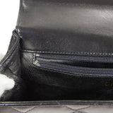 CHANEL Braided Shoulder Bag Black Lambskin