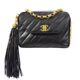 CHANEL Bijou Chain Shoulder Bag Black Lambskin
