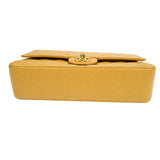 CHANEL 2001-2003 Classic Double Flap Medium Beige Caviar