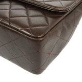 CHANEL Classic Single Flap 2 in 1 Handbag Set Brown Lambskin