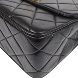 CHANEL Chain Shoulder Bag Black Lambskin