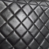 CHANEL Chain Shoulder Bag Black Lambskin