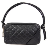 CHANEL Cambon Ligne Handbag Black Calfskin