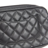 CHANEL Cambon Ligne Handbag Black Calfskin