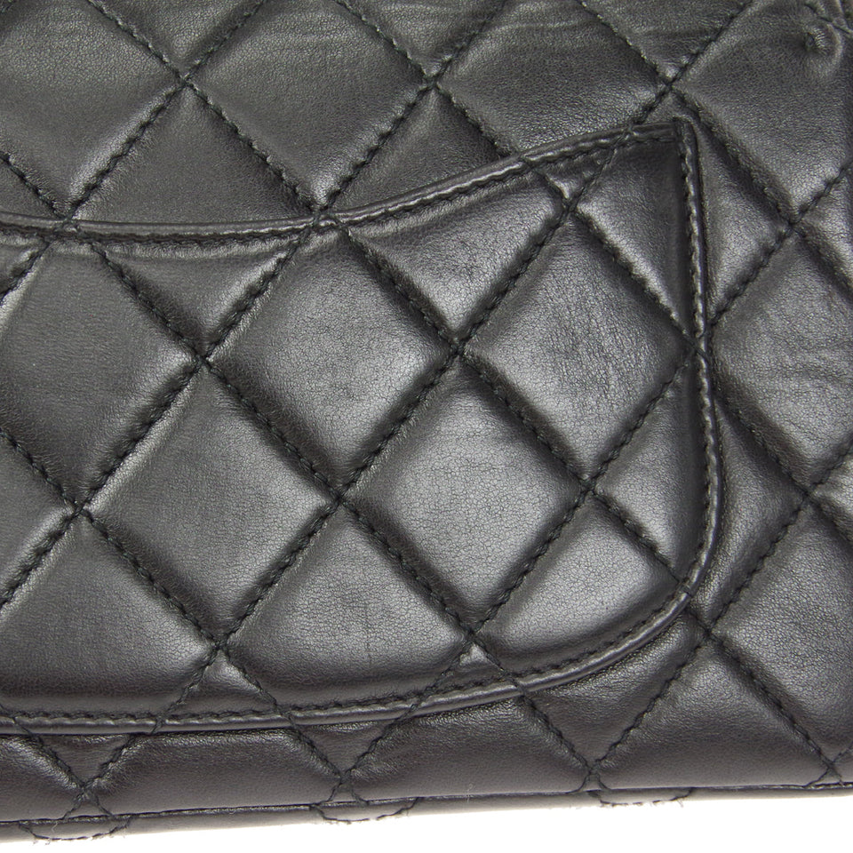 CHANEL 1997-1999 Single Flap Small Black Lambskin
