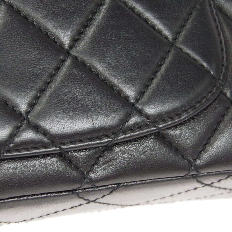 CHANEL 1997-1999 Single Flap Small Black Lambskin