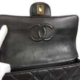 CHANEL 1997-1999 Single Flap Small Black Lambskin