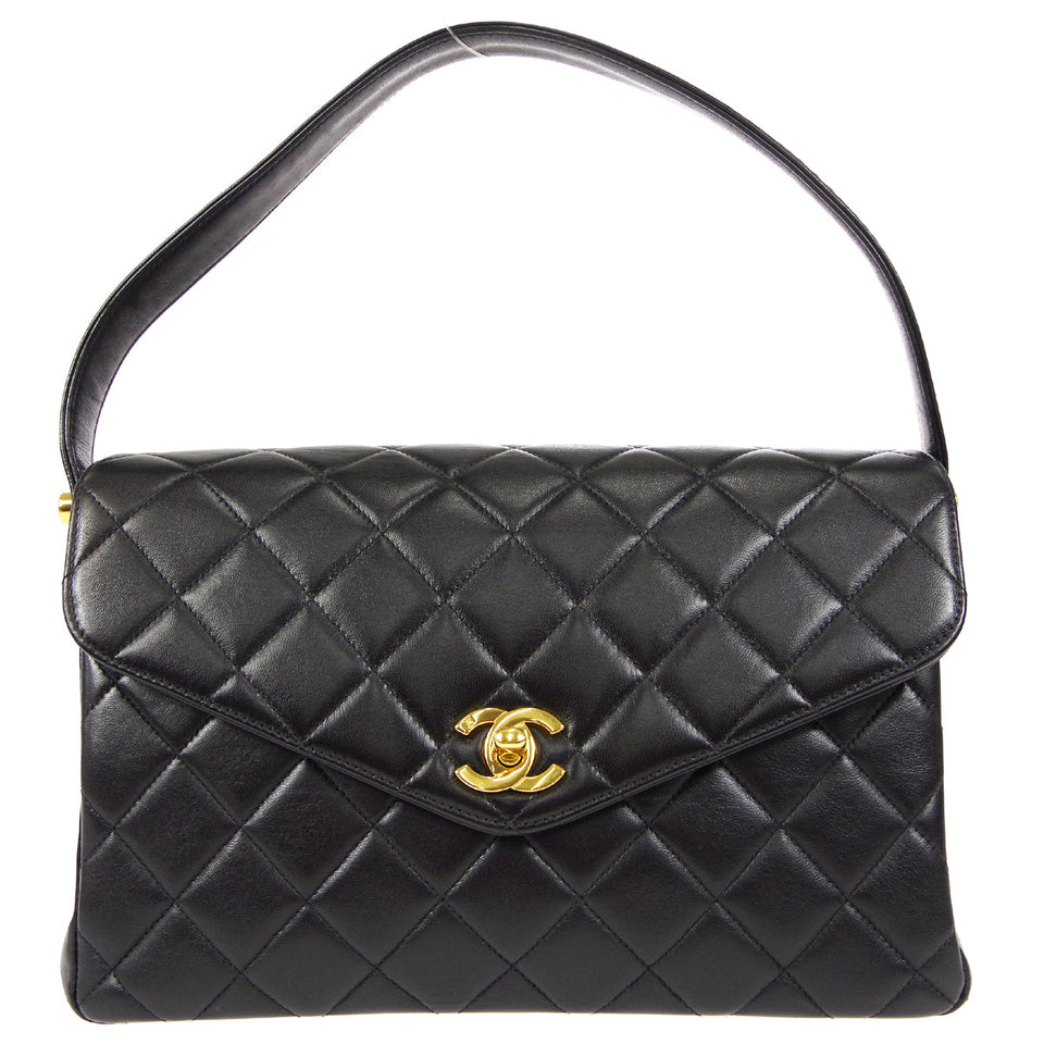 CHANEL Handbag Black Lambskin