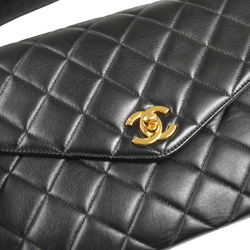 CHANEL Handbag Black Lambskin
